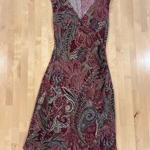 Charlotte Russe  Paisley Faux Wrap Dress Small